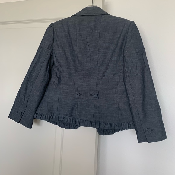 Loft Chambray Ruffle Jacket - Picture 6 of 7